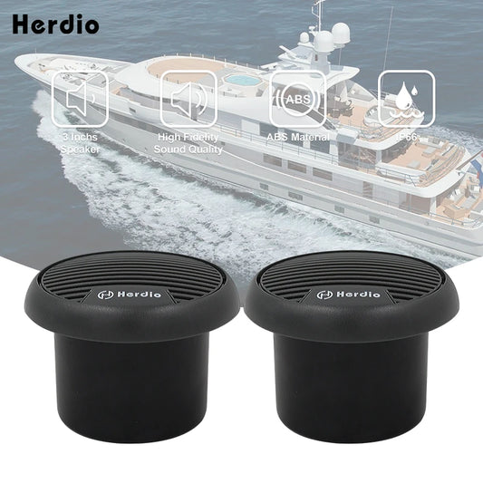 Herdio 140W Two-Way Marine Waterproof Stereo Mini Speaker System Is Applicable To ATV UTV Motorcycle Outdoor