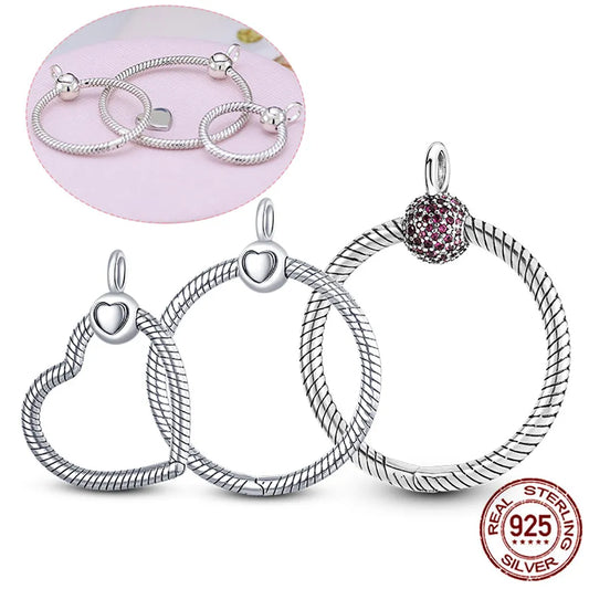 HOT Sale 925 Silver Moments Pave O Pendant fit Original Cable Chain Bracelet Pendant Necklace CZ DIY Jewellery Jewelry
