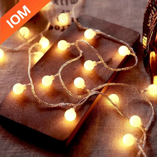 10M USB/Battery Power Ball LED String Lights Garland Lights  Outdoor  Lamp Wedding Garden Fairy Lights Christmas Decoration